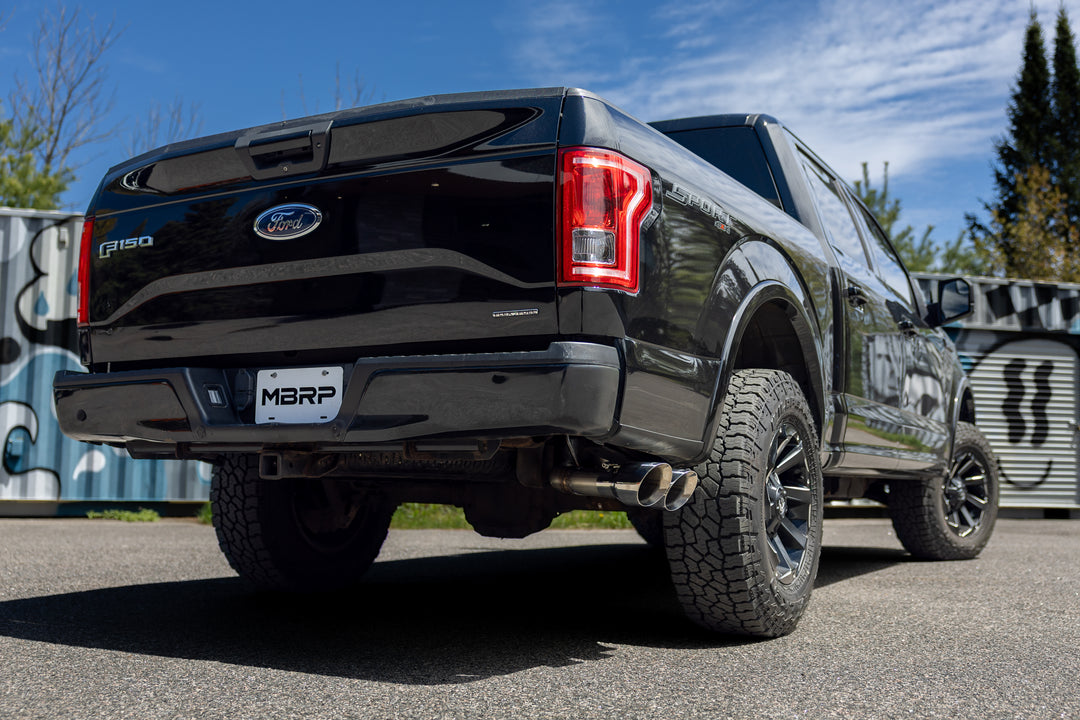 MBRP 15-20 Ford F-150 2.7L, 3.5L and 5.0L Armor Pro 3" Cat-Back Passenger Side Exit with Polished Tips S5281304