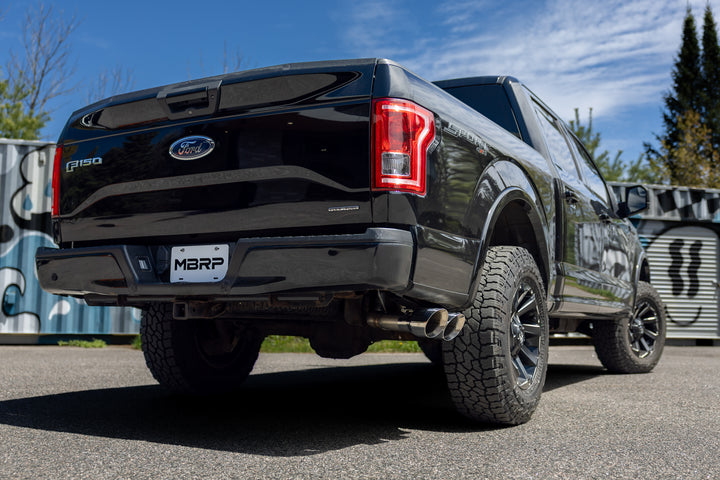 MBRP 15-20 Ford F-150 2.7L, 3.5L and 5.0L Armor Lite 3" Cat-Back Passenger Side Exit with Polished Tips S5281AL