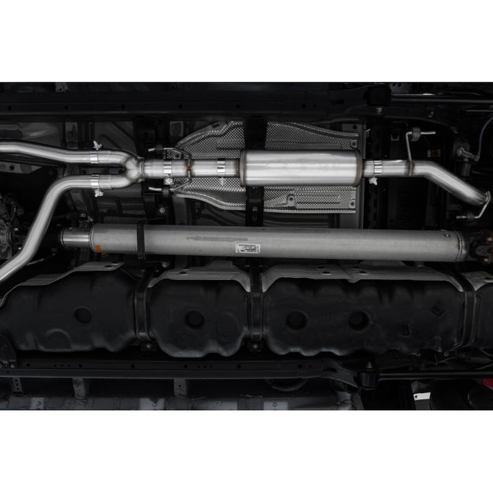 MBRP 2022-Up Toyota Tundra 3.4L T304 Stainless Steel 2.5" Dual Cat-Back Single Side Exit S5301304