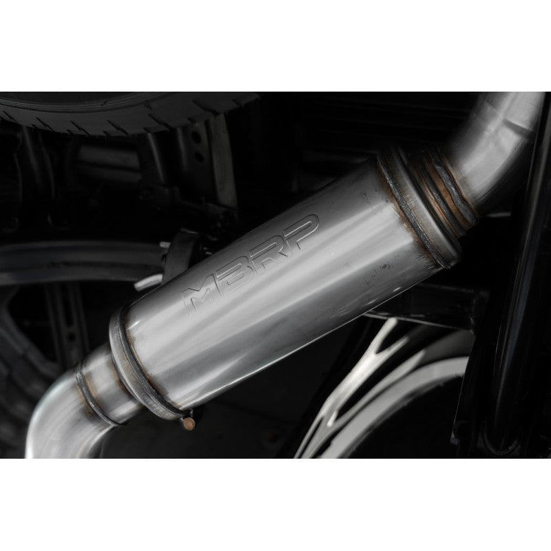 MBRP 2022-Up Toyota Tundra 3.4L T304 Stainless Steel 2.5" Dual Cat-Back Single Side Exit S5301304