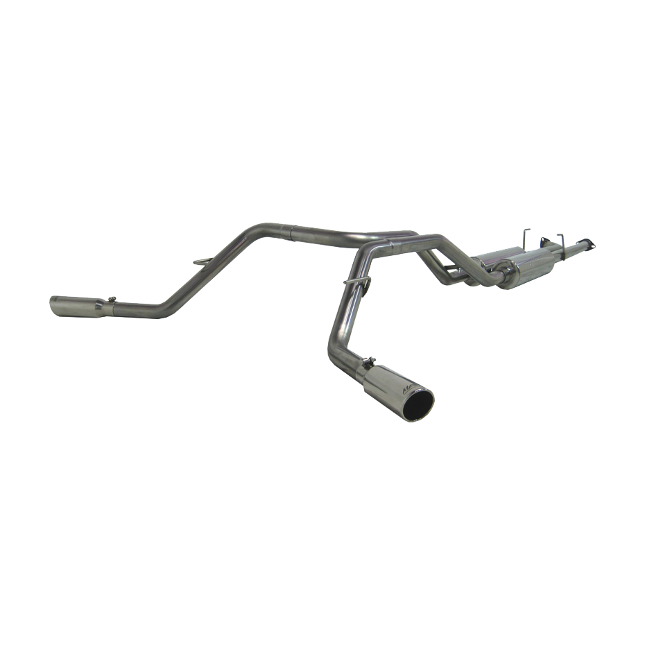 MBRP Cat Back Exhaust Dual Side Exit T409 Stainless Steel For 07-08 Toyota Tundra 4.7/5.7L V8, DC-Std. S5306409