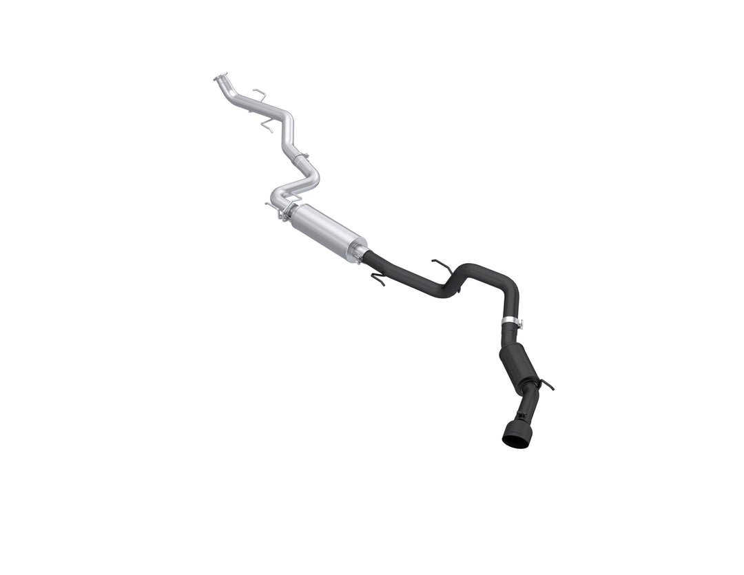 MBRP 2024-Up Toyota Tacoma 2.4L Armor BLK 3" Cat-Back Exhaust System with Black Tip S5323BLK
