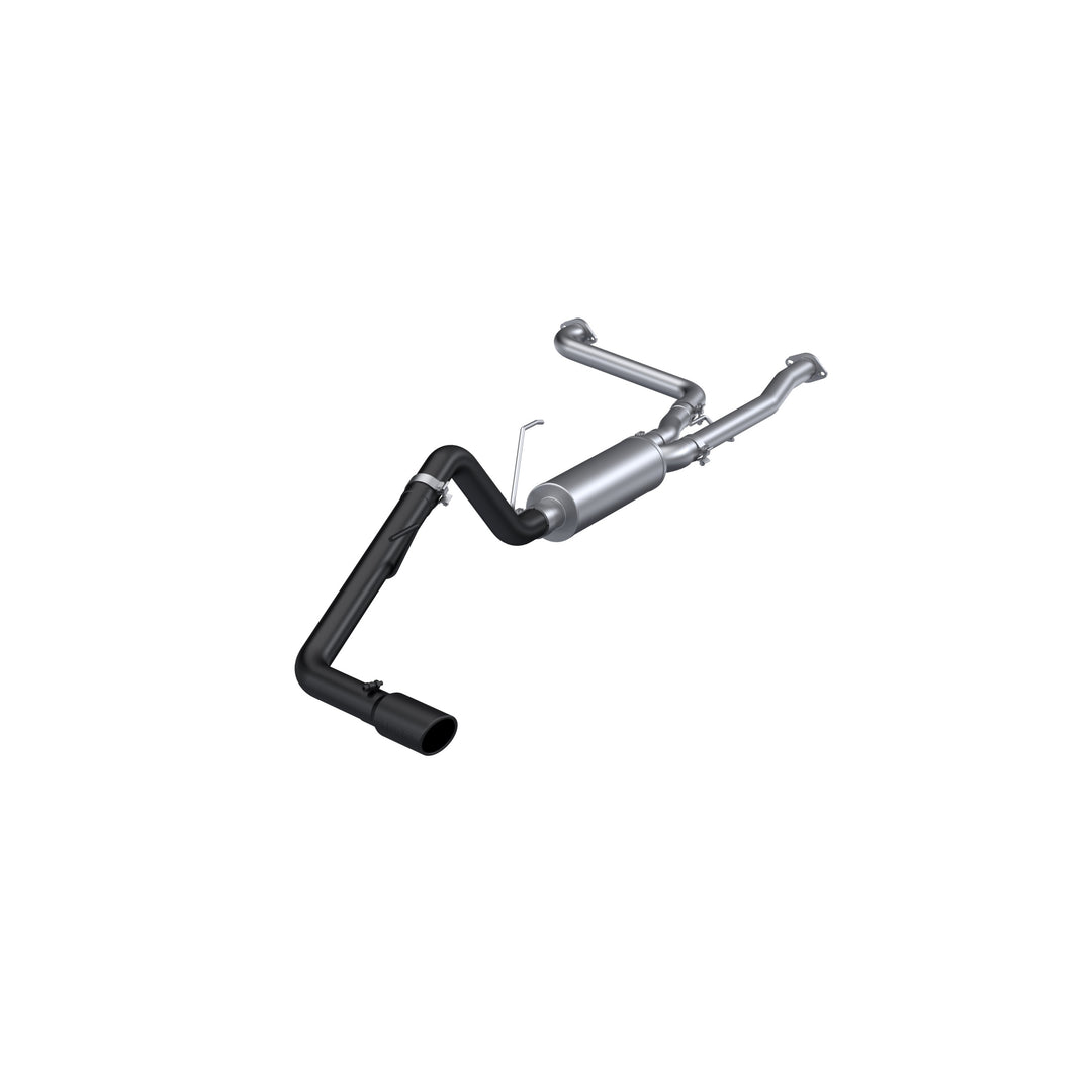 MBRP 2022-Up Nissan Frontier 3.8L Black-Coated Aluminized Steel 2.5" Cat-Back 3" Single Rear Exit S5407BLK