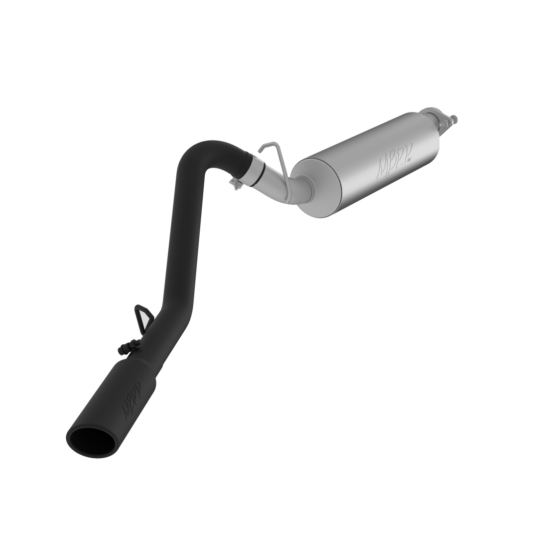 MBRP Cat Back Exhaust Single Side Black Aluminized Steel For 00-06 Jeep Wrangler TJ Inline-4 2.5L S5500BLK