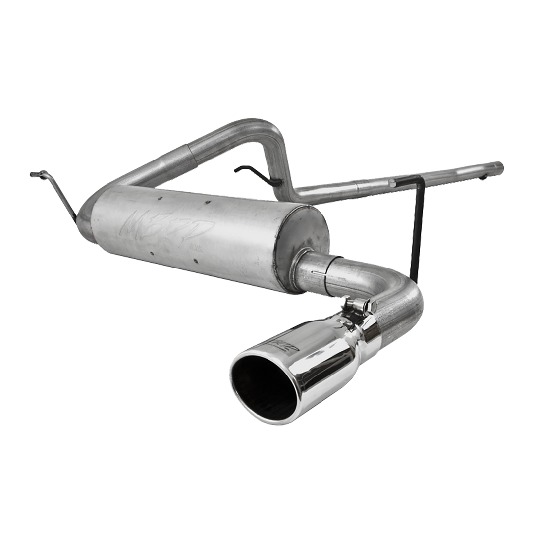 MBRP Cat Back Exhaust System Single Side Aluminized Steel For 07-11 Jeep Wrangler 2/4 Door3.8L V6 S5502AL