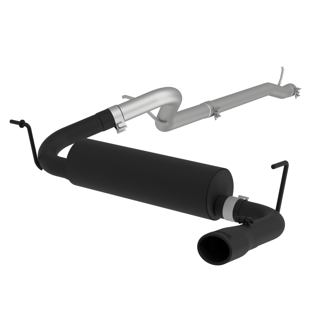 MBRP Cat Back Exhaust System Single Rear Exit Black For 12-18 Jeep Wrangler/Rubicon JK 3.6L 2/4 Door S5526BLK
