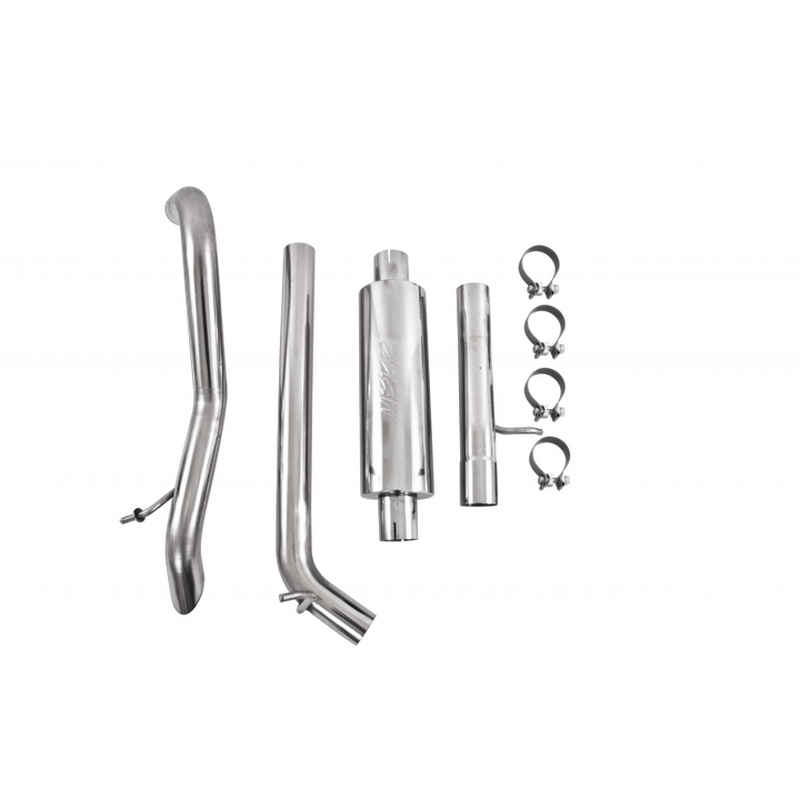 MBRP Cat Back Exhaust Single Rear Exit Off Road 409SS, 12-18 Jeep Wrangler/Rubicon JK 3.6L V6 2/4 Door S5530409