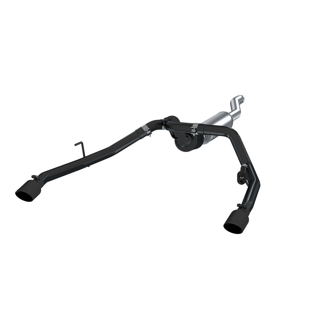 MBRP Jeep 2.5" Cat Back Exhaust System Dual Rear Exit Armor BLK Series For 20-Up Jeep Gladiator 3.6L S5538BLK