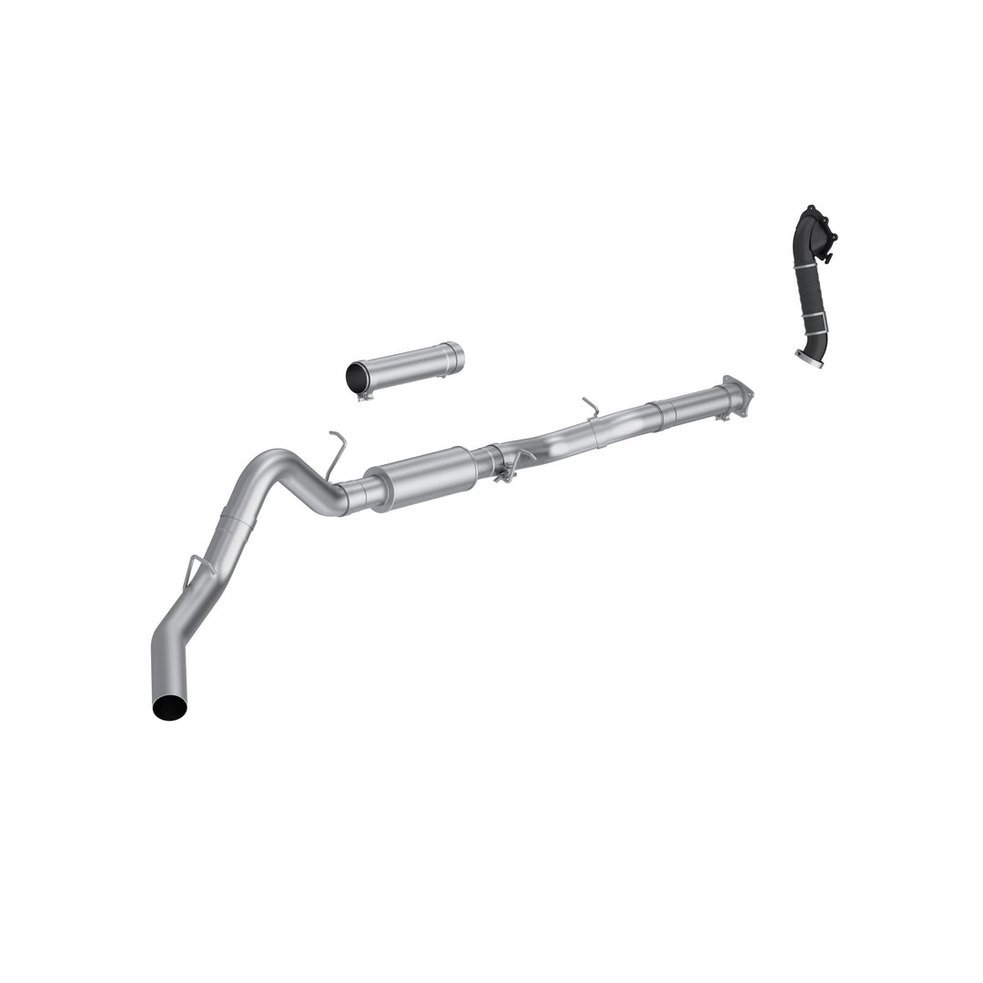 MBRP 01-04 Chevrolet/GMC 2500/3500 EC/CC 6.6L Duramax, Armor Lite 4" Cat-Back Single Side Exit, with Carb S6001P