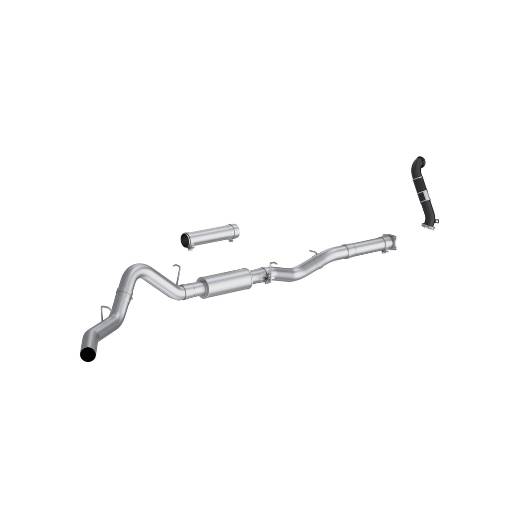 MBRP 05 Chevrolet/GMC 2500/3500 EC/CC 6.6L Duramax, Armor Lite 4" Cat-Back Single Side Exit, with Carb S6003P