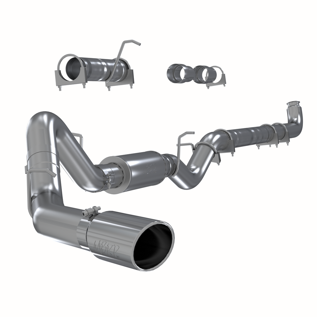 MBRP 4" Single Side Exhaust Pipe T409 Stainless Steel For 01-07 Silverado/Sierra 2500/3500 Duramax S6004409