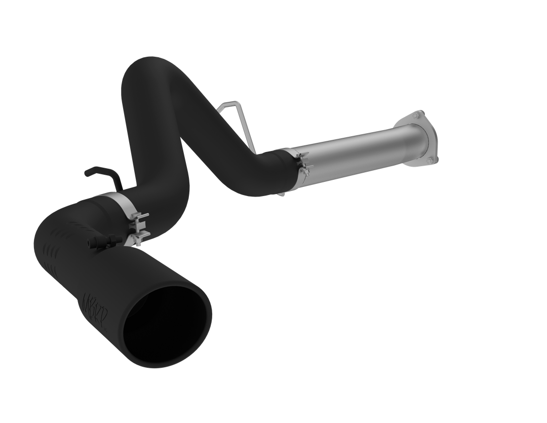 MBRP 4" Filter Back Single Side Black Coated For 07-10 Silverado/Sierra 2500/3500 Duramax All LMM S6026BLK