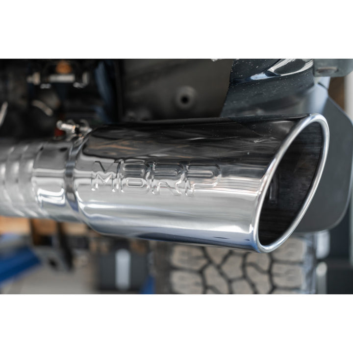 MBRP 20-25 Silverado/Sierra 2500/3500 T304 Stainless Steel 4" Filter Back Single Side Exit Exhaust System S6059304