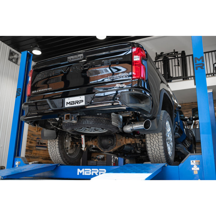 MBRP 20-25 Chevy/GMC 2500/3500 Armor Lite Aluminized Steel 4" Filter Back Single Side Exit Exhaust System S6059AL
