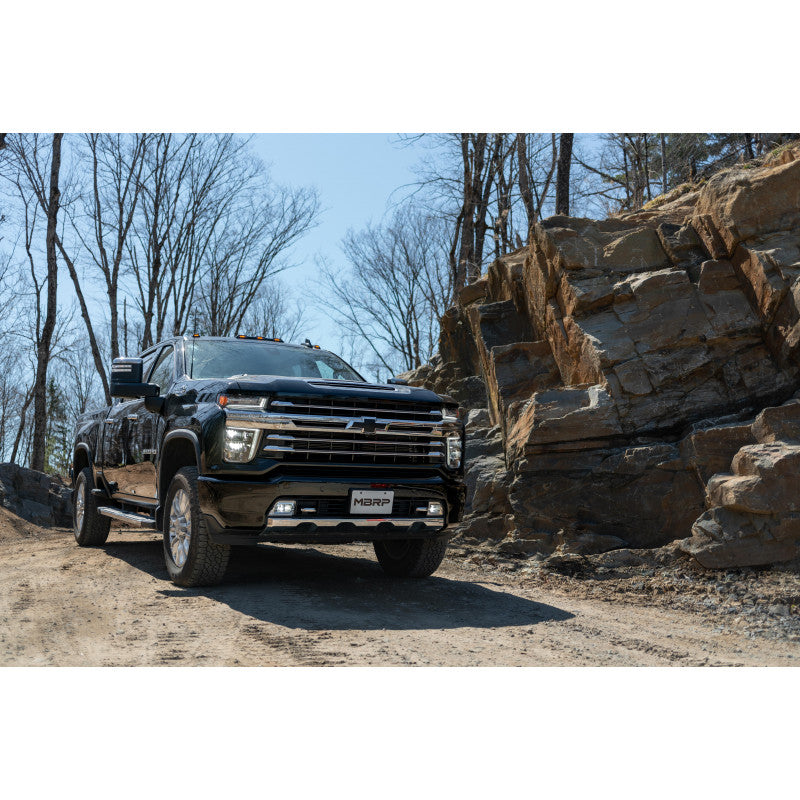 MBRP 20-25 Chevy/GMC 2500/3500 Armor Lite Aluminized Steel 4" Filter Back Single Side Exit Exhaust System S6059AL