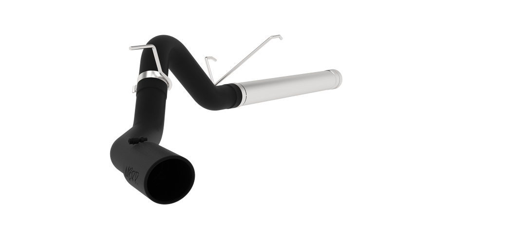 MBRP 4" Filter Back Single Side Black Coated For 07-12 RAM 2500/3500 Cummins 6.7L S6130BLK