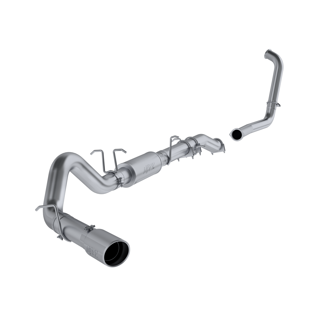 MBRP 4" Turbo Back Single Side Stock Cat Exit Aluminized Steel For 03-07 Ford F-250/350 6.0L Extended S6206AL
