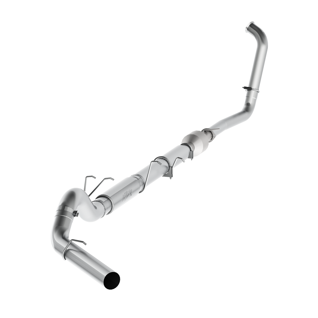 MBRP 5" Turbo Back Stock Cat Single Side Exit Aluminized Steel For 03-07 Ford F-250/350 6.0L, Extended S62340P