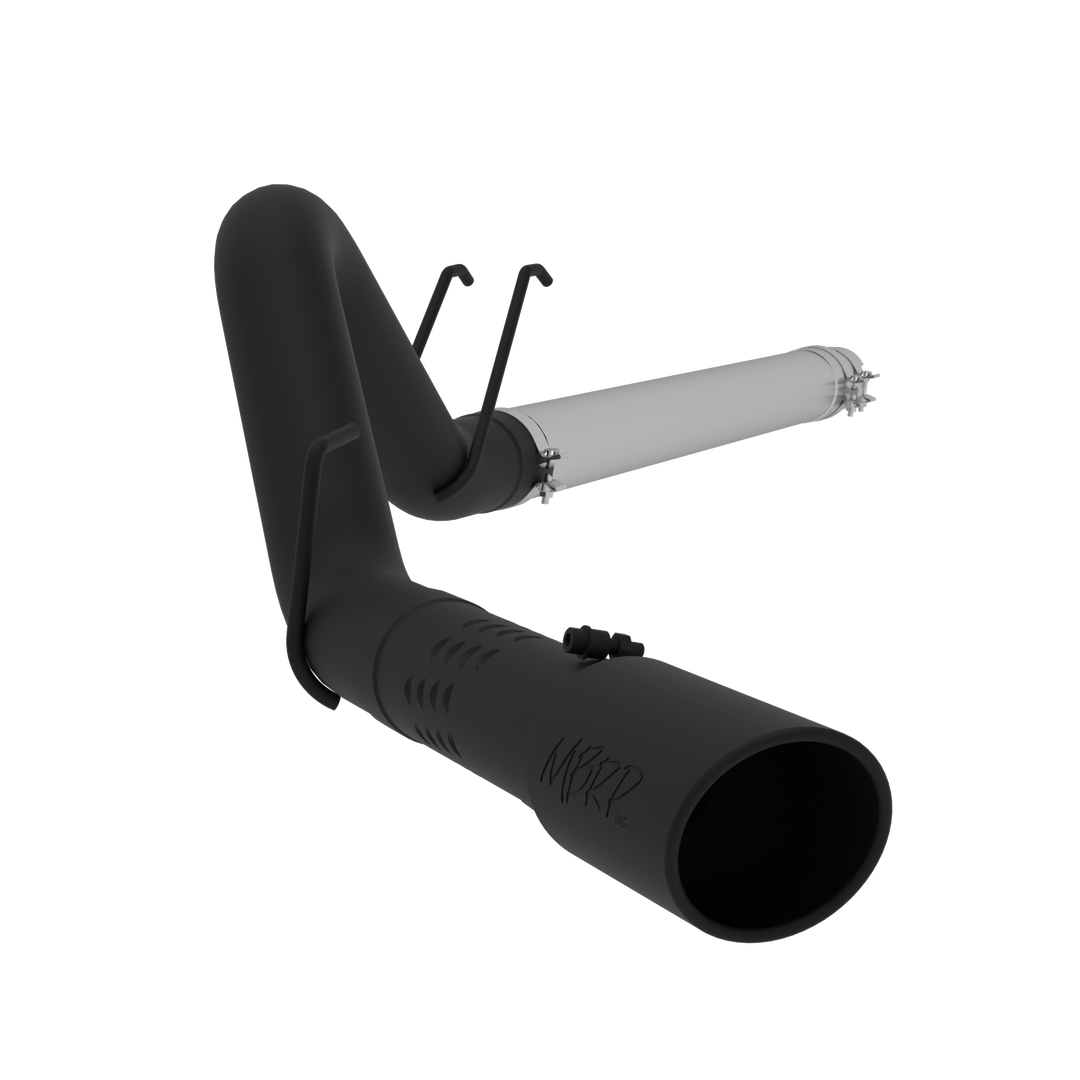 MBRP 4" Filter Back Single Side Exit Black Coated For 08-10 Ford F-250/350/450 6.4L Powerstroke S6242BLK