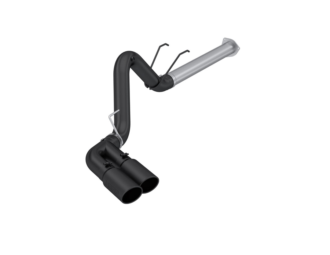 MBRP 17-Up Ford F-250/350/450 6.7L 4" Filter Back Single Side Dual Exit, Armor Plus T409 Stainless Steel S6290BLK