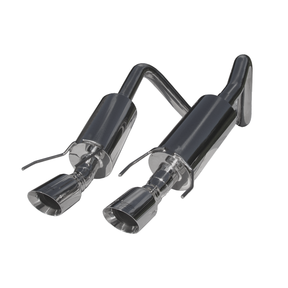 MBRP Dual Muffler Axle Back 4" Round Dual Wall Tips T304 Stainless Steel For 05-08 Chevrolet Corvette S7000304