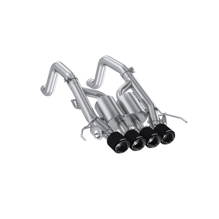 MBRP 14-19 Chevrolet Corvette C7 6.2L, Armor Pro 3" Axle-Back Dual Split Rear Quad Outlet with Carbon S70073CF