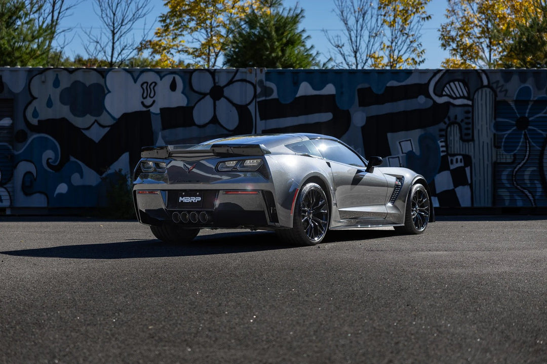 MBRP 14-19 Chevrolet Corvette C7 6.2L, Armor Pro 3" Axle-Back Dual Split Rear Quad Outlet with Carbon S70073CF