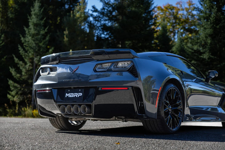 MBRP 14-19 Chevrolet Corvette C7 6.2L, Armor Pro 3" Axle-Back Dual Split Rear Quad Outlet with Carbon S70073CF