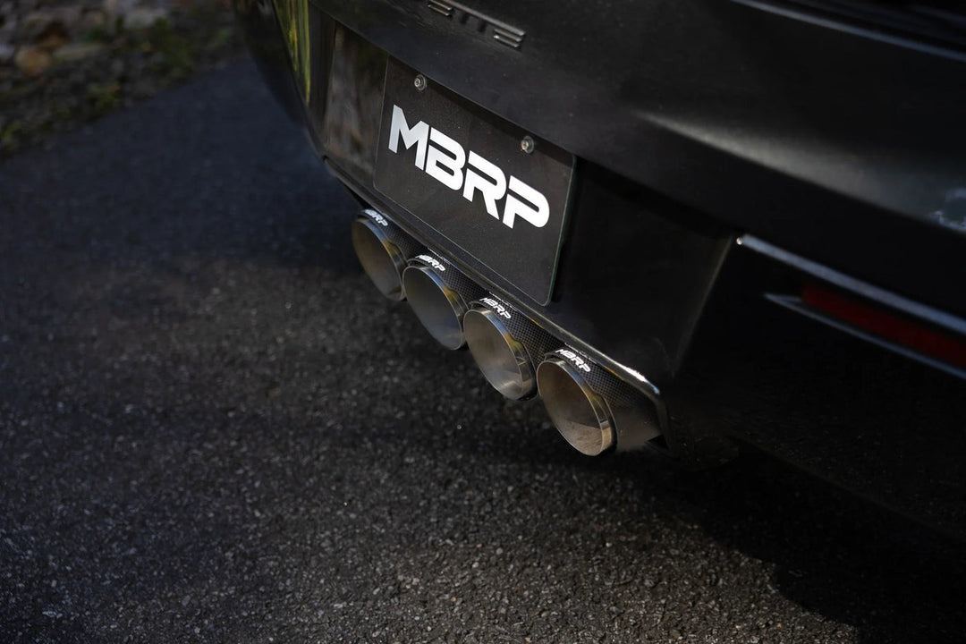 MBRP 14-19 Chevrolet Corvette C7 6.2L, Armor Pro 3" Axle-Back Dual Split Rear Quad Outlet with Carbon S70073CF