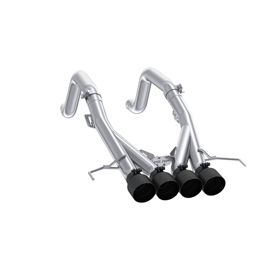 MBRP 14-19 Chevrolette Corvette C7 6.2L Armor Pro 3" Axle Back, Muffler Bypass, Quad Outlet with Black S7008304BT