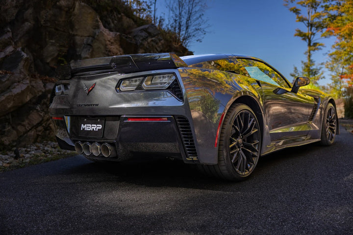 MBRP 14-19 Chevrolette Corvette C7 6.2L Armor Pro 3" Axle Back, Muffler Bypass, Quad Outlet with Black S7008304BT