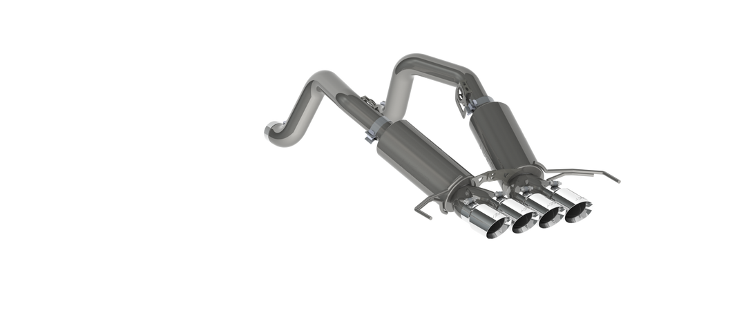 MBRP 3" Dual Muffler Axle Back With Quad 4" Dual Wall Tips For 14-19 Corvette T304 Stainless Steel S7030304