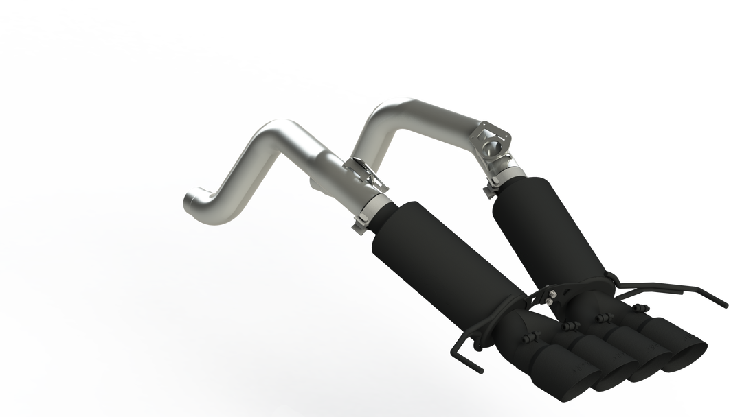 MBRP Corvette 3" Axle Back Dual Rear With Quad Tips Armor BLK Series For 14-19 Chevrolet Corvette S7030BLK