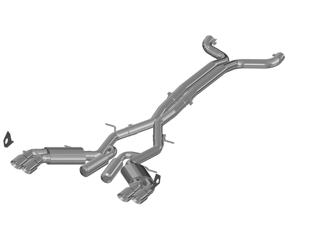 MBRP Camaro 3" Cat Back Exhaust Dual With Quad Tips Armor Plus For 16-24 Chevrolet Camaro Coupe Only S7032409