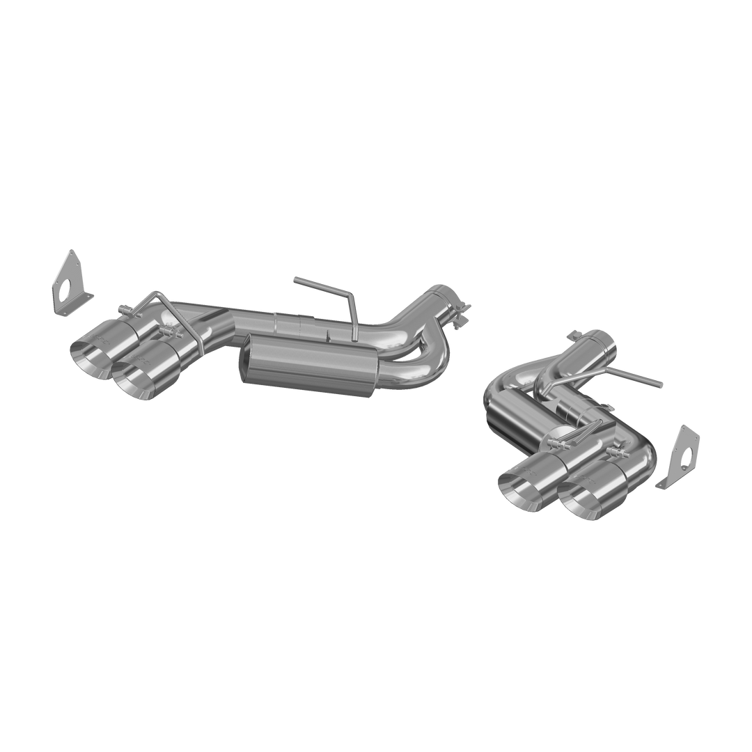 MBRP 3" Dual Axle Back Quad Tips For 16-24 Camaro SS V8 6.2L 17-24 Camaro ZL1 T409 Stainless Steel S7036409