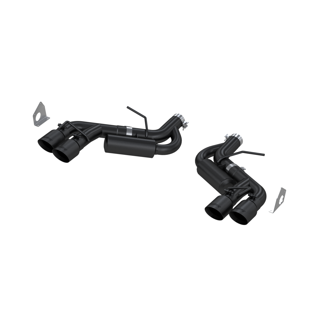 MBRP 3" Dual Axle Back Quad Tips Armor BLK For 16-24 Chevrolet Camaro SS V8 6.2L 17-24 Chevrolet Camaro S7036BLK