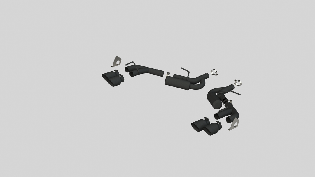 MBRP Exhaust Pipe 2.5" Dual Axle Back NPP For 16-24 Camaro V6 3.6L With Quad 4" Dual Wall Tips Black S7039BLK