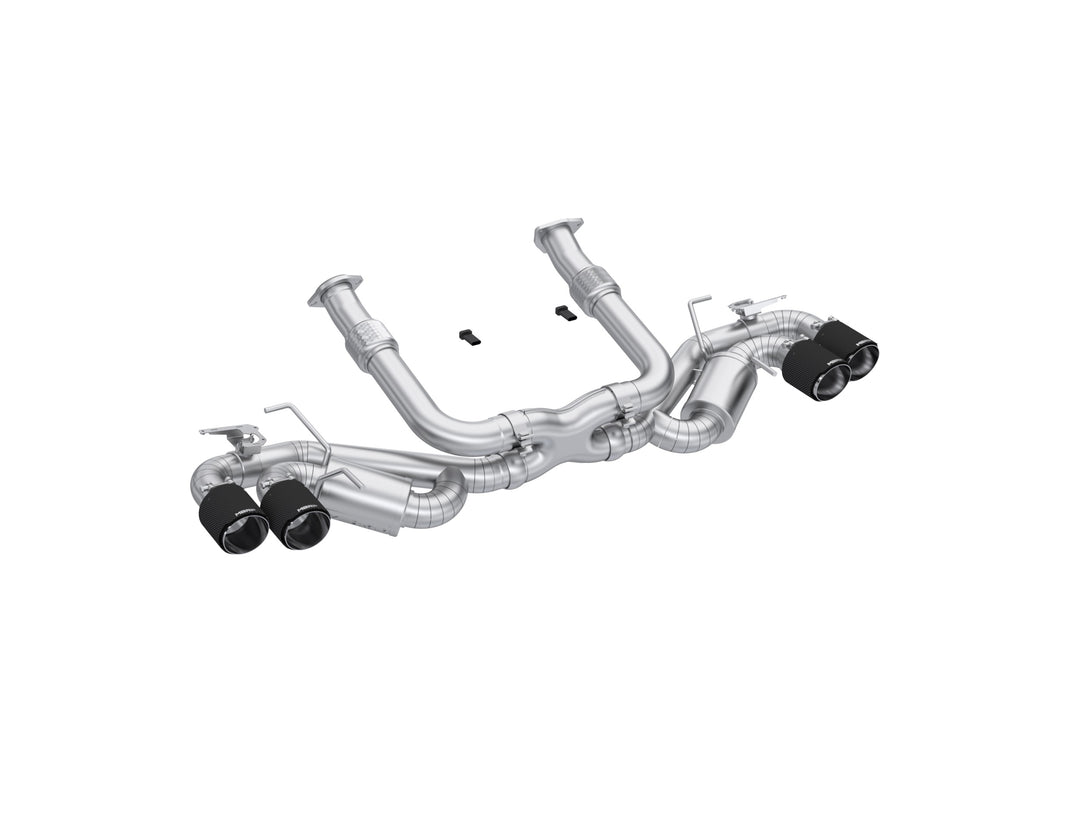 MBRP 20-Up Chevrolet Corvette C8 6.2L Armor Pro Cat-Back Active Exhaust Quad Rear Outlet with Carbon Fiber S70413CF
