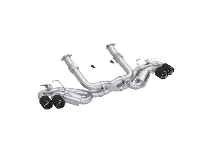 MBRP 20-Up Chevrolet Corvette C8 6.2L Armor Pro Cat-Back Active Exhaust Quad Rear Outlet with Carbon Fiber S70413CF