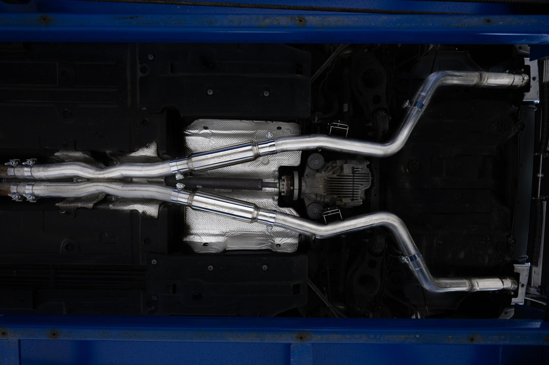 MBRP 15-23 Dodge Challenger 5.7L, 6.2L and 6.4L Hemi, Armor Pro 3" Cat-Back Dual Split Rear Exit, Street S7103304