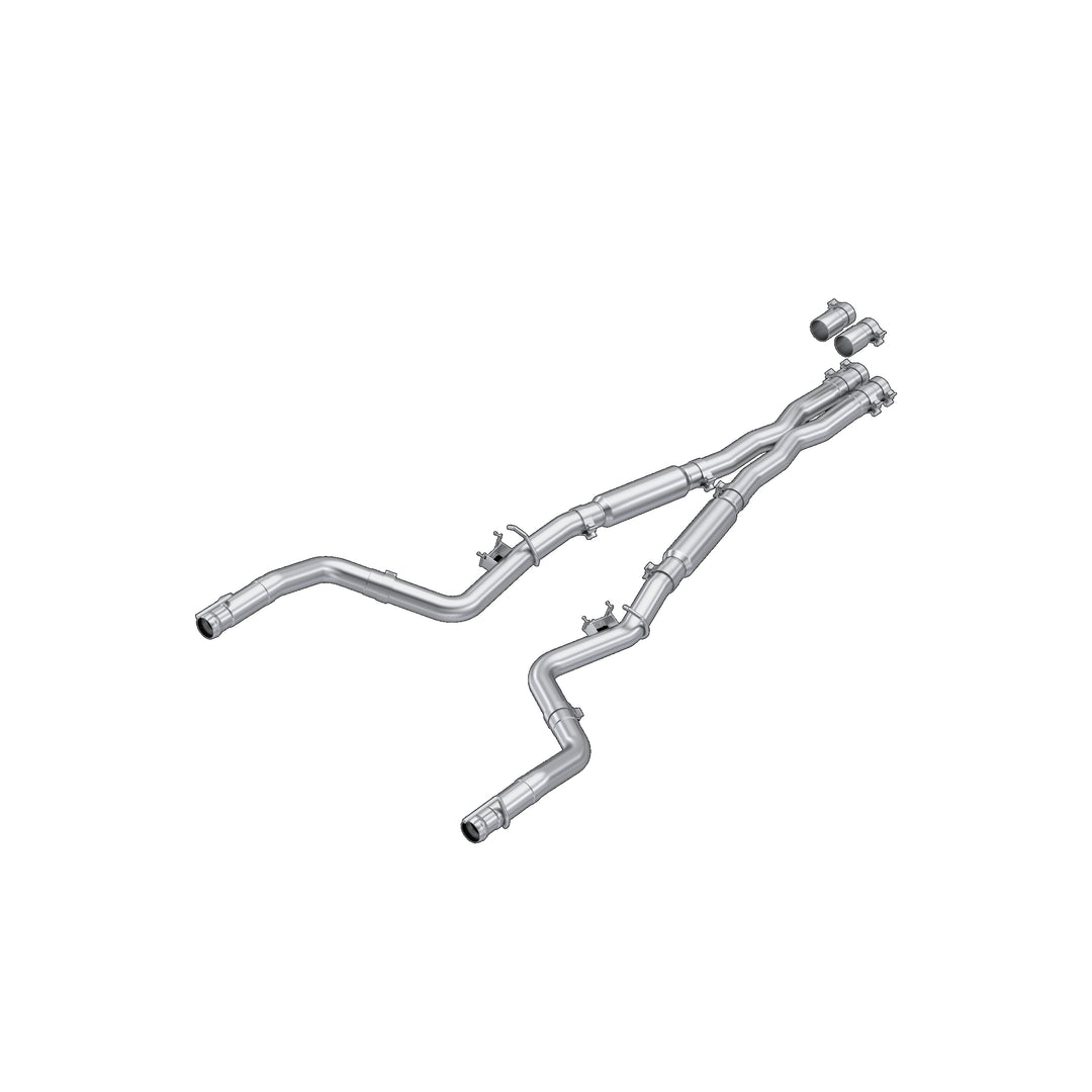 MBRP 15-23 Dodge Challenger 5.7L, 6.2L and 6.4L Hemi, Armor Lite 3" Cat-Back Dual Split Rear Exit, Street S7103AL