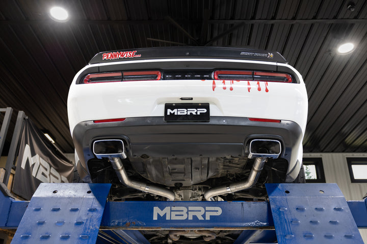 MBRP 15-23 Dodge Challenger 5.7L, 6.2L and 6.4L Hemi, Armor Lite 3" Cat-Back Dual Split Rear Exit, Street S7103AL