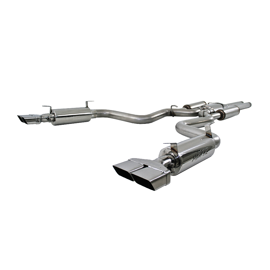 MBRP Cat Back Exhaust Dual Split Rear T304 Stainless Steel Street Version For 08-14 Dodge Challenger SRT8 S7110304
