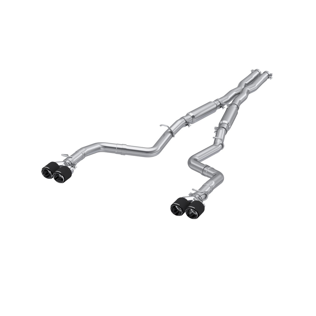 MBRP 2015-2016 Dodge Challenger T304 Stainless Steel 3" Dual Rear Cat-Back Quad Tips (Street Version) S71153CF