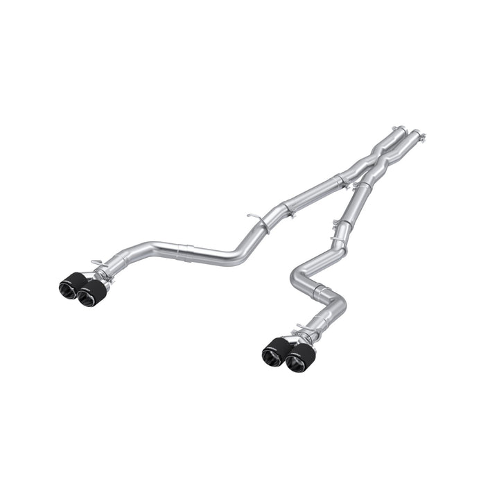 MBRP 2015-2016 Dodge Challenger T304 Stainless Steel 3" Dual Rear Cat-Back Quad Tips (Race Version) S71163CF