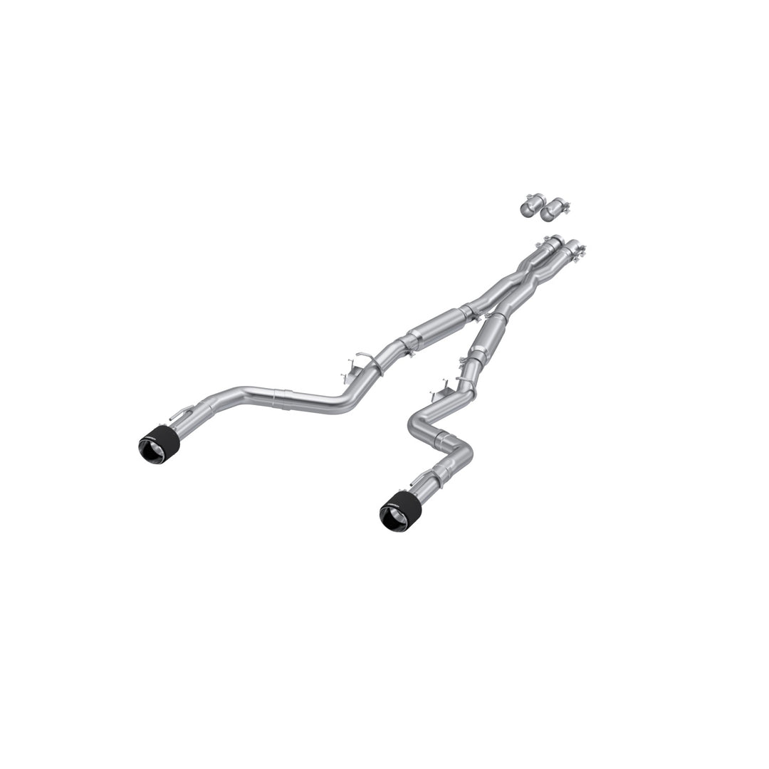 MBRP T304 Stainless Steel 3.0" Cat-Back Dual Rear Street Profile with Dual Carbon Fiber Tips 15-23 Dodge S71173CF