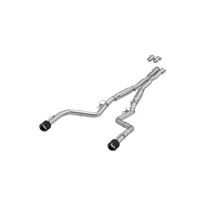 MBRP T304 Stainless Steel 3.0" Cat-Back Dual Rear Street Profile with Dual Carbon Fiber Tips 15-23 Dodge S71173CF