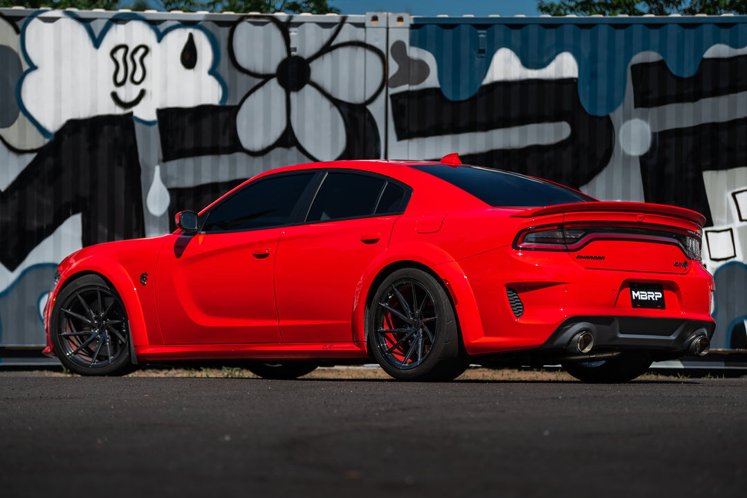 MBRP T304 Stainless Steel 3.0" Cat-Back Dual Rear Street Profile with Dual Carbon Fiber Tips 15-23 Dodge S71173CF