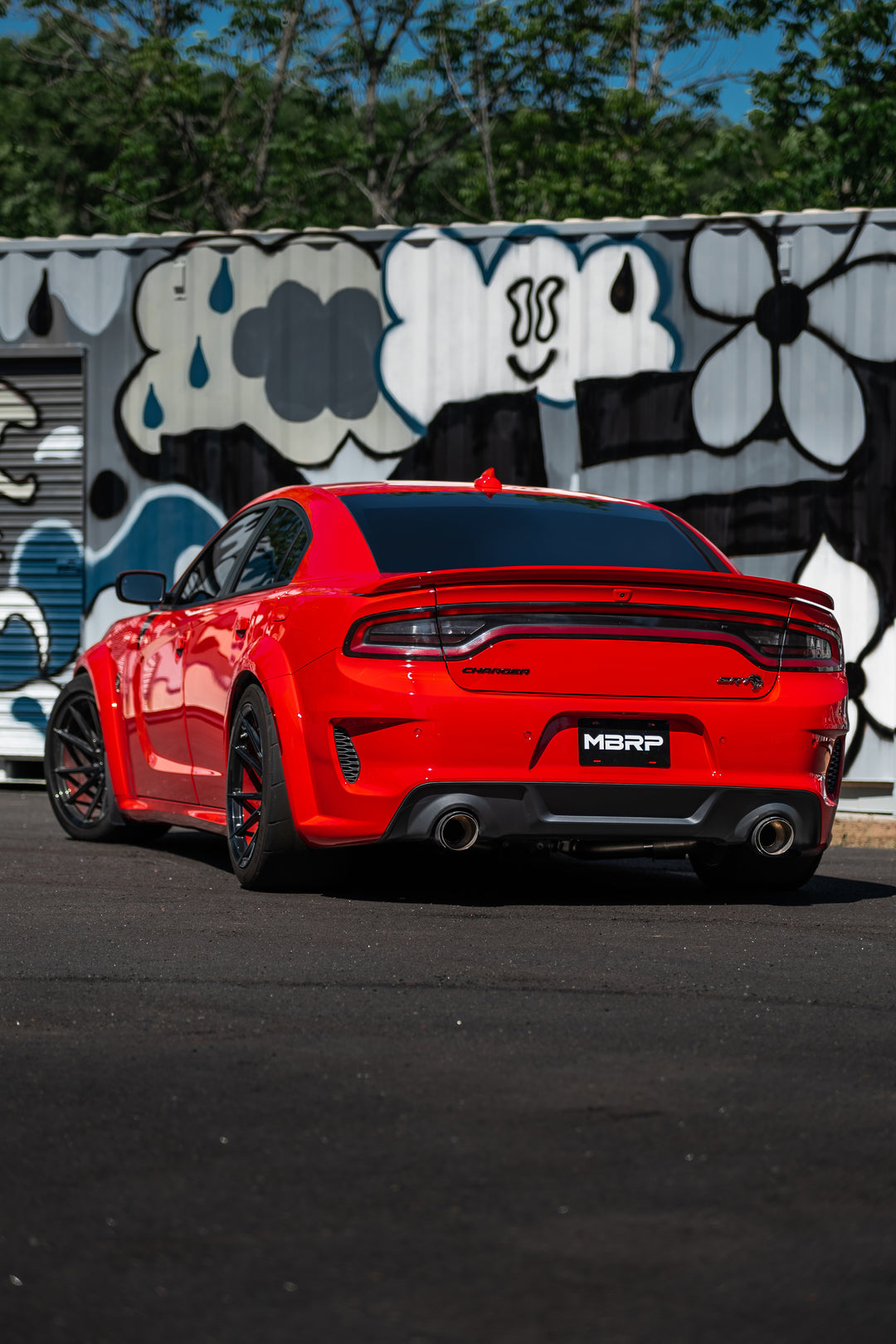 MBRP T304 Stainless Steel 3.0" Cat-Back Dual Rear Street Profile with Dual Carbon Fiber Tips 15-23 Dodge S71173CF