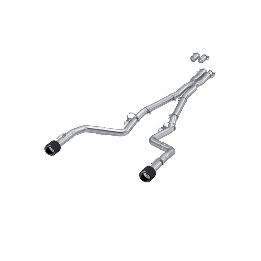 MBRP T304 Stainless Steel 3.0" Cat-Back Dual Rear Race Profile with Dual Carbon Fiber Tips 15-23 Dodge S71183CF